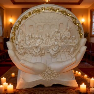 AZ-200 Jesus and 12 Apostoles Poly Marble Last Supper Family Statue (HSN: 39264039)