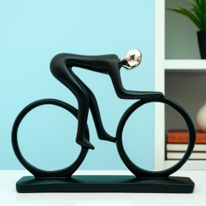 DD-614 BYCYCLE Figurines Showpieces Resin Table Top Black Statue for Showcase, Living Room, Gifts,Home Decor (HSN: 69134039 )