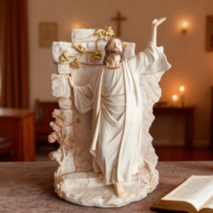 FJ-230 Risen Christ Statue, a Figurine Depicting Jesus Christ After his Resurrection. Height 30cm